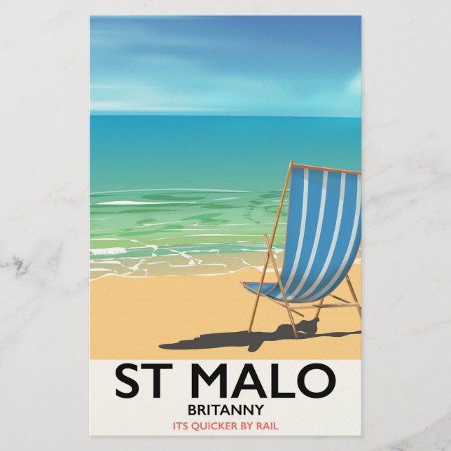 Papelería St Malo, poster de Britanny Beach (Anverso)