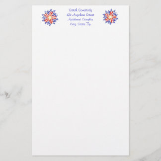 Papelería Stars Stripes Patriotic Flor Stationery