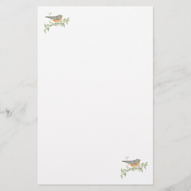 Papelería Stationary Robin (Anverso)