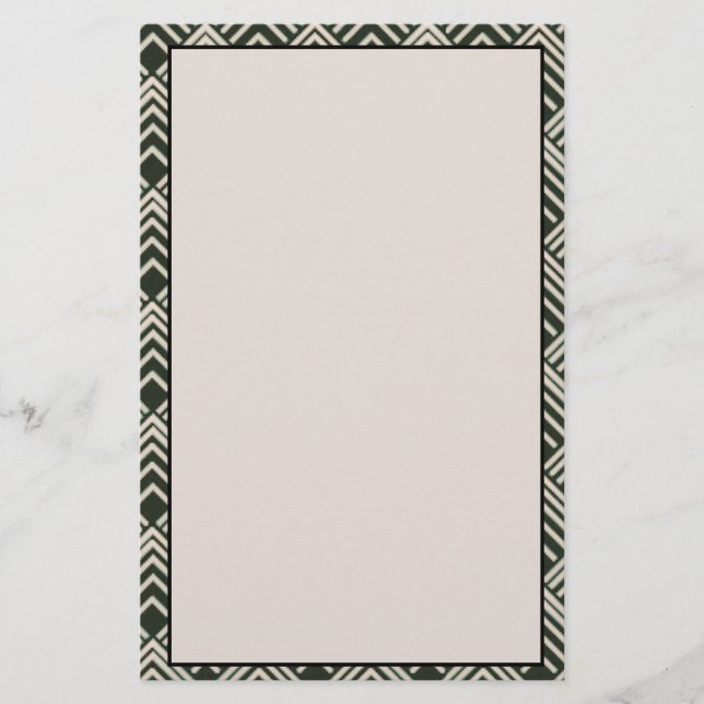 Papelería Stationery Art Deco Black Tan (Anverso)