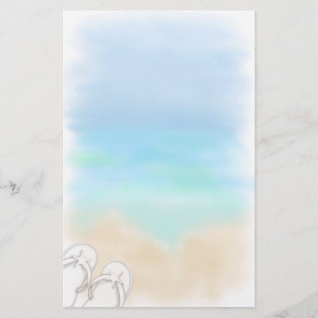 Papelería Stationery Beach Scene (Anverso)