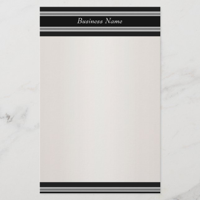 Papelería Stationery Black Cream White (Anverso)