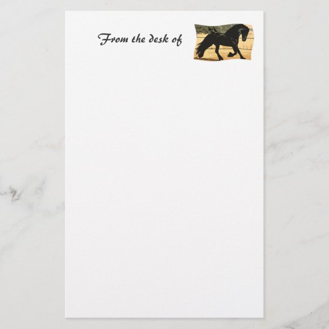Papelería Stationery Black Horse (Anverso)
