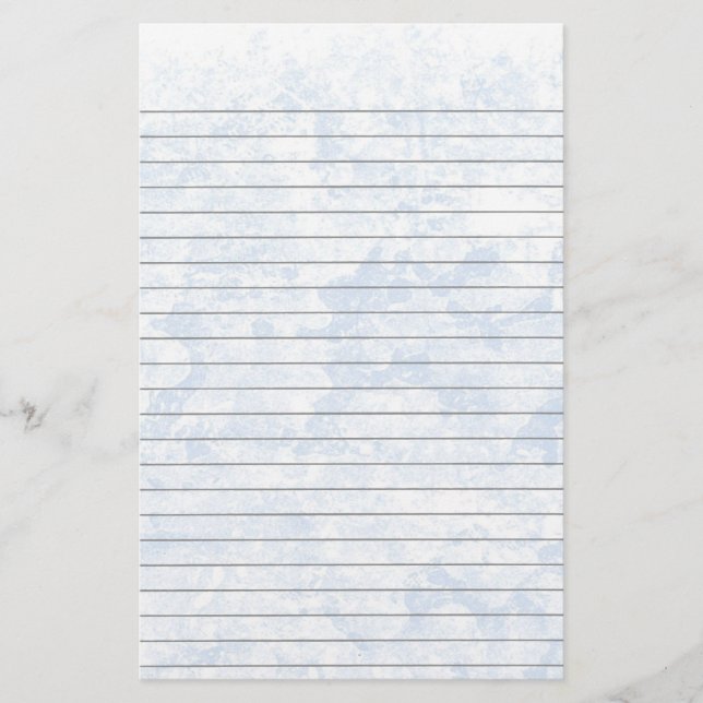 Papelería Stationery Blue Ice Lined (Anverso)