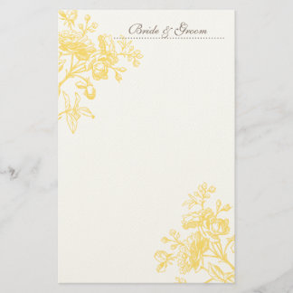 Papelería Stationery Boda de rosa amarillo