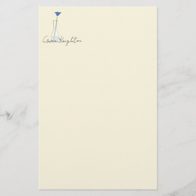 Papelería Stationery Bud Vase (Anverso)