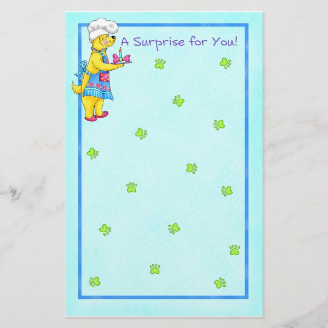 Papelería Stationery Chef Dog (Anverso)