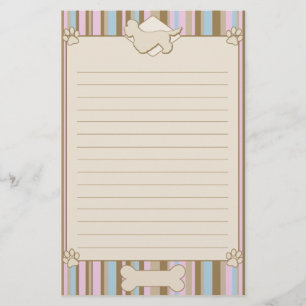 Papelería Stationery Dandie Dinmont Terrier a rayas