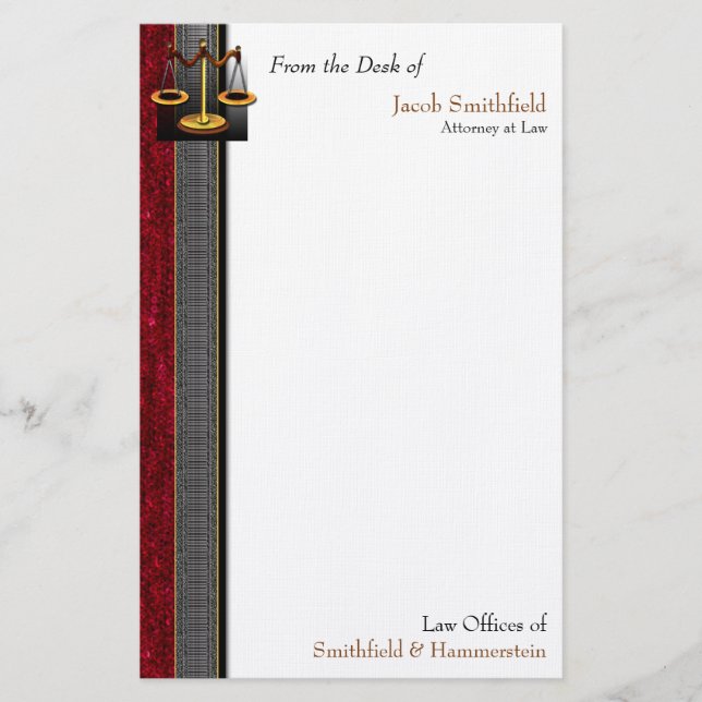 Papelería Stationery de abogados de elegancia de negocios (Anverso)