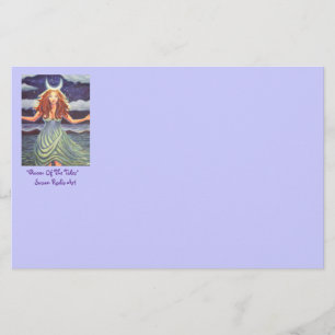Papelería Stationery De Arte De La Reina De Las Mareas Diosa