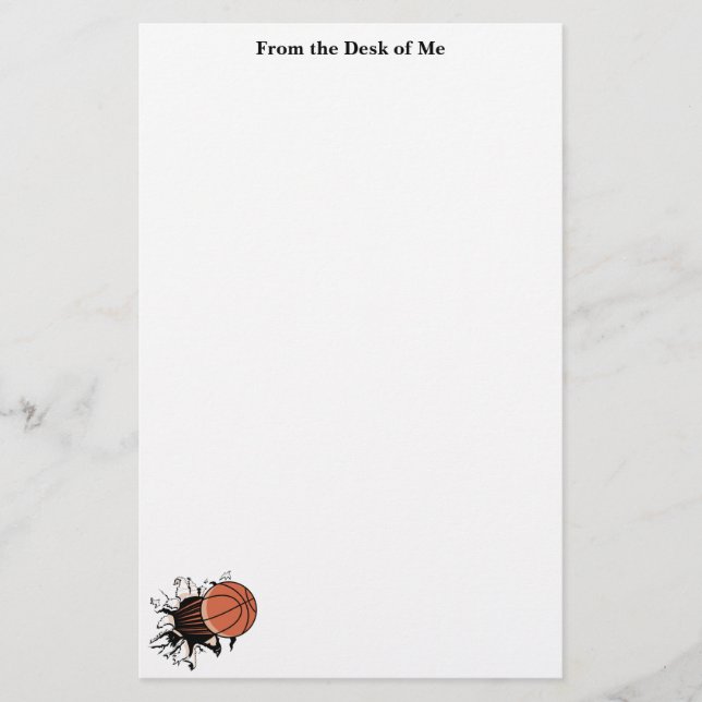 Papelería Stationery de baloncesto (Anverso)