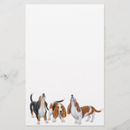 Papelería Stationery de Basset Hounds