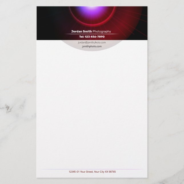 Papelería Stationery de fotografía (Anverso)