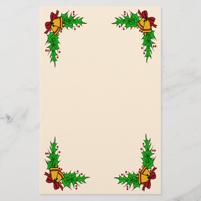 Papelería Stationery De Holly Y Bells (Anverso)