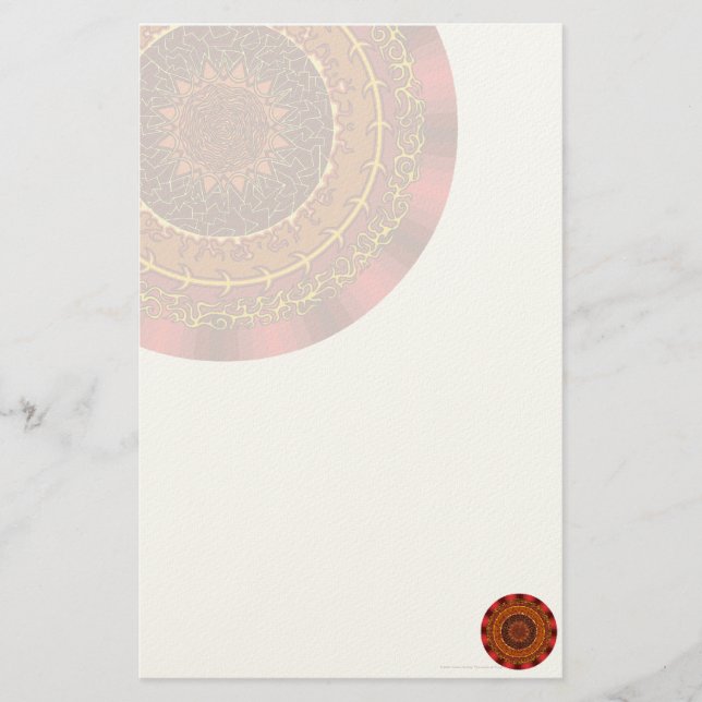 Papelería Stationery de Mandala Fire (Anverso)
