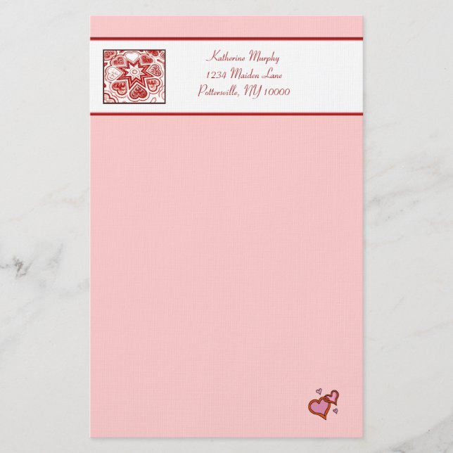 Papelería Stationery de 'My Heart' (Anverso)