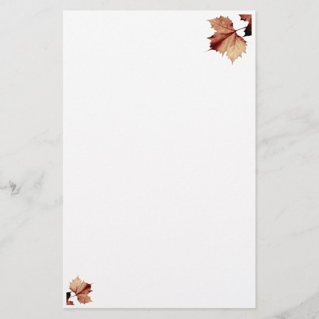 Papelería Stationery de otoño (Anverso)
