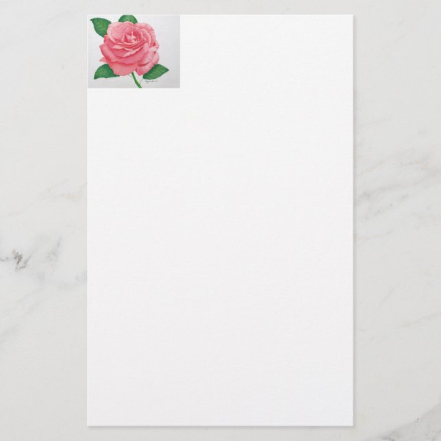 Papelería Stationery de pasión rosa (Anverso)