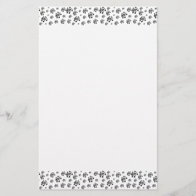 Papelería Stationery de teclas de música (Anverso)