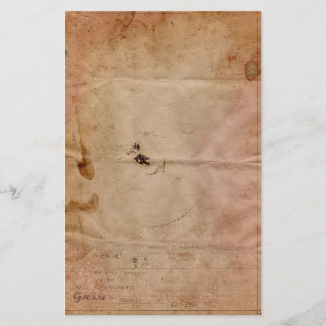 Papelería Stationery de Telegram antigua con manchas (Anverso)