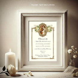 Papelería Stationery del programa de bodas católicas elegant