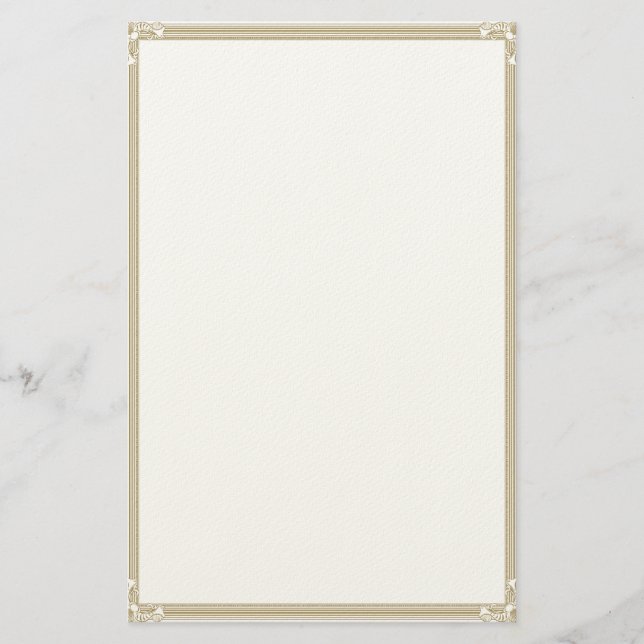 Papelería Stationery Gold Leaf (Anverso)