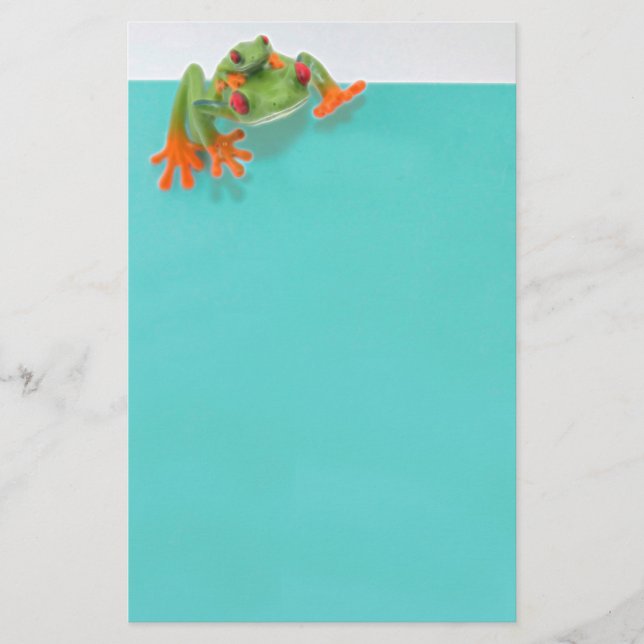 Papelería Stationery green frogs (Anverso)