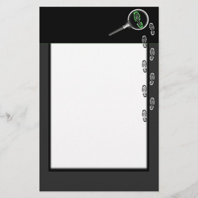 Papelería Stationery investigadora de escena del crimen (Anverso)