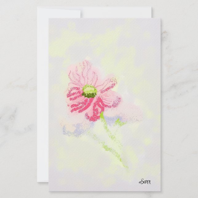 Papelería Stationery : Iris Flower (Anverso)