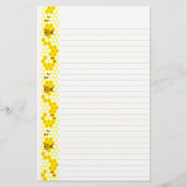 Papelería Stationery latada con miel de abeja amarilla (Anverso)