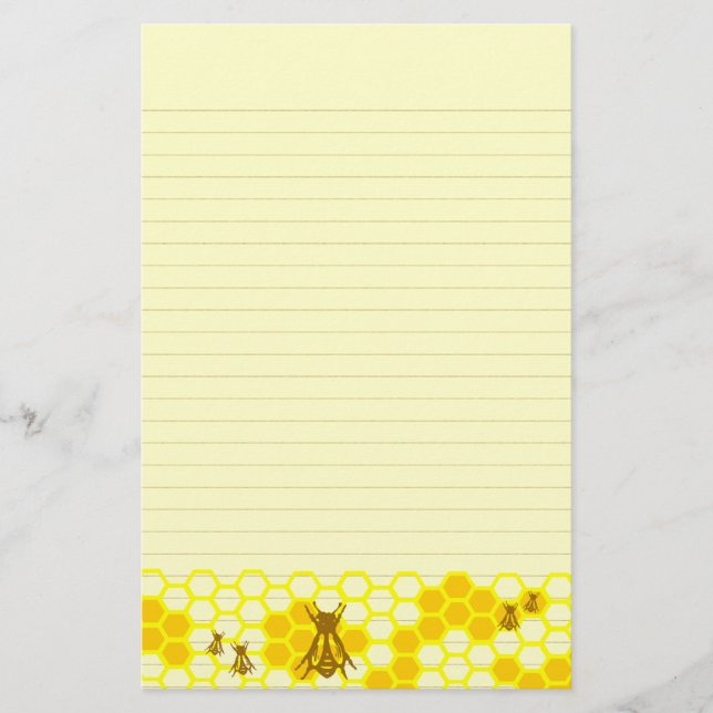 Papelería Stationery latada con miel de abeja amarilla (Anverso)