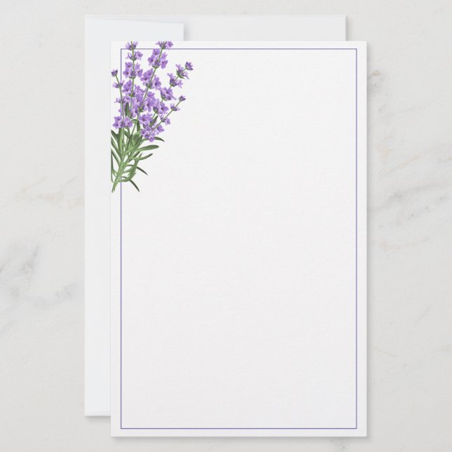 Papelería Stationery-Lavender (Anverso)