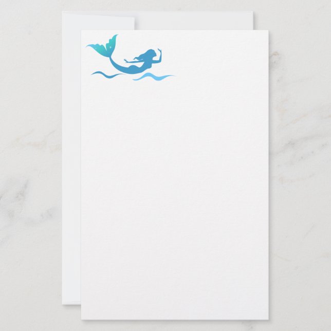 Papelería Stationery Mermaid (Anverso)