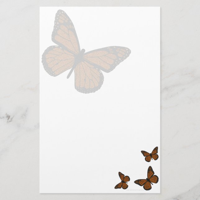 Papelería Stationery Monarch Doodled (Anverso)