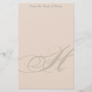 Papelería Stationery Monograma H personalizada