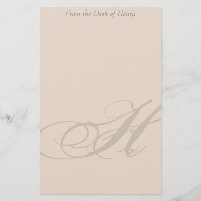 Papelería Stationery Monograma H personalizada (Anverso)
