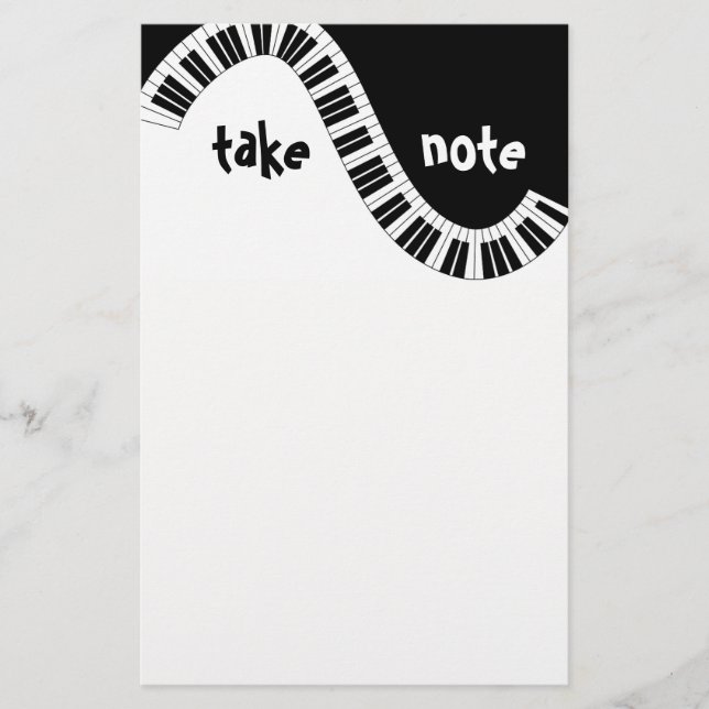 Papelería Stationery musical "Toma nota" (Anverso)