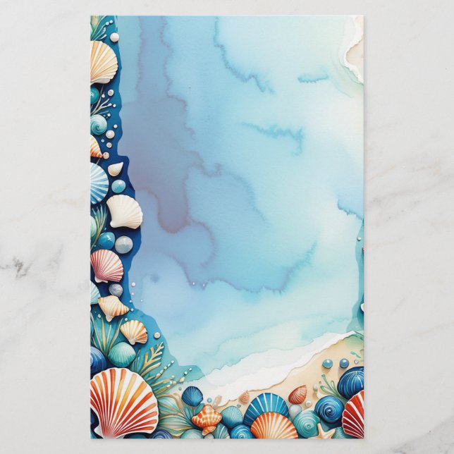 Papelería Stationery Ocean Treasures (Anverso)