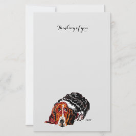 Papelería Stationery : pensando en ti / Basset Hound