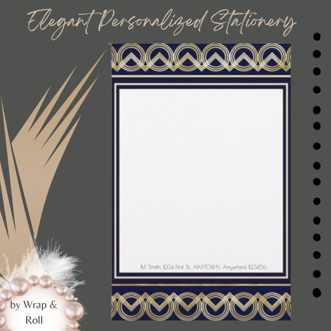Papelería Stationery personalizada Art Deco (Subido por el creador)