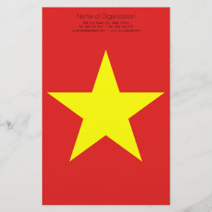 Papelería Stationery personalizada con bandera amarilla de V
