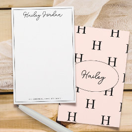 Papelería Stationery personalizada de monograma con guión si