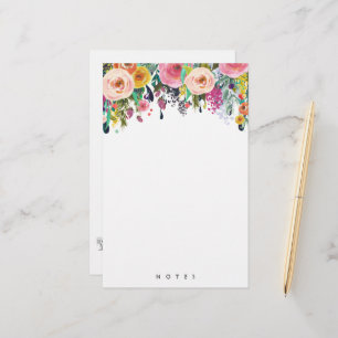 Papelería Stationery personalizada Multi Flor Floral Rosa
