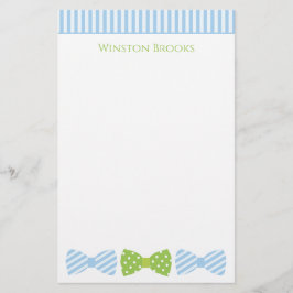 Papelería Stationery personalizada Seersucker Bow Tie