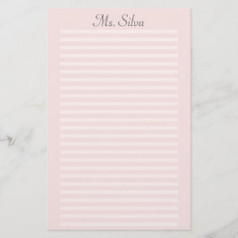 Papelería Stationery personalizada simple de Pinstripe por H