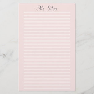 Papelería Stationery personalizada simple de Pinstripe por H