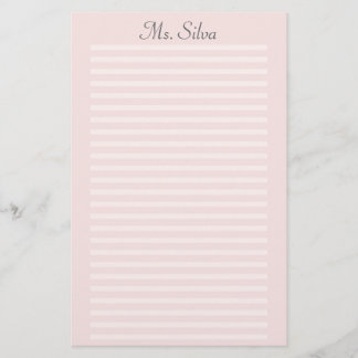 Papelería Stationery personalizada simple de Pinstripe por H