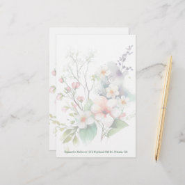 Papelería Stationery Personalizado de Flores Silvestres