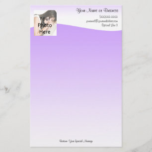 Papelería Stationery personalizado de fotografía, onda morad