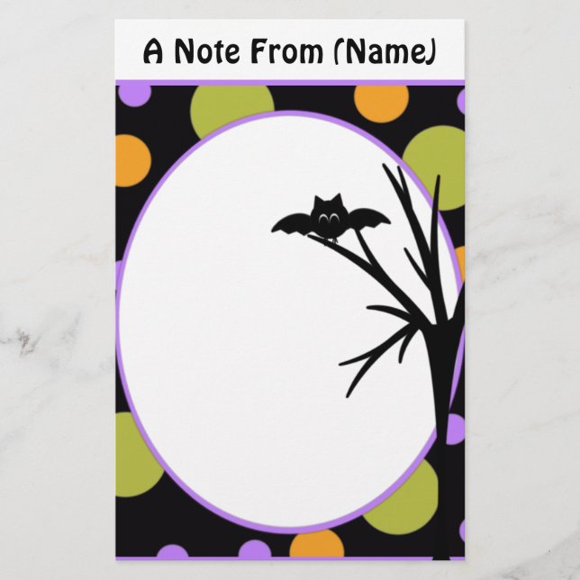 Papelería Stationery Personalizado de Halloween (Anverso)